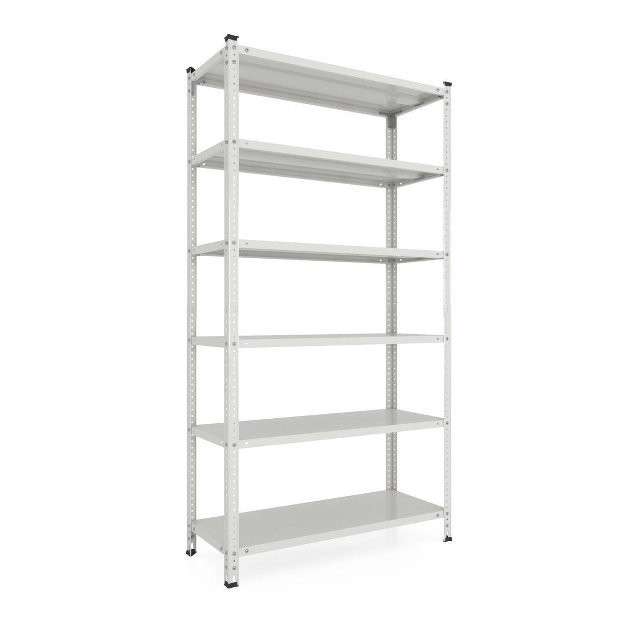 Стелаж Меткас Кронос КС фарбований металевий 80 кг/полиця 6 полиць 2200х1000х500 мм (3DPanda-KRC220111005064W) Стелаж Меткас Кронос КС фарбований металевий 80 кг/полиця 6 полиць 2200х1000х500 мм (3DPanda-KRC220111005064W)