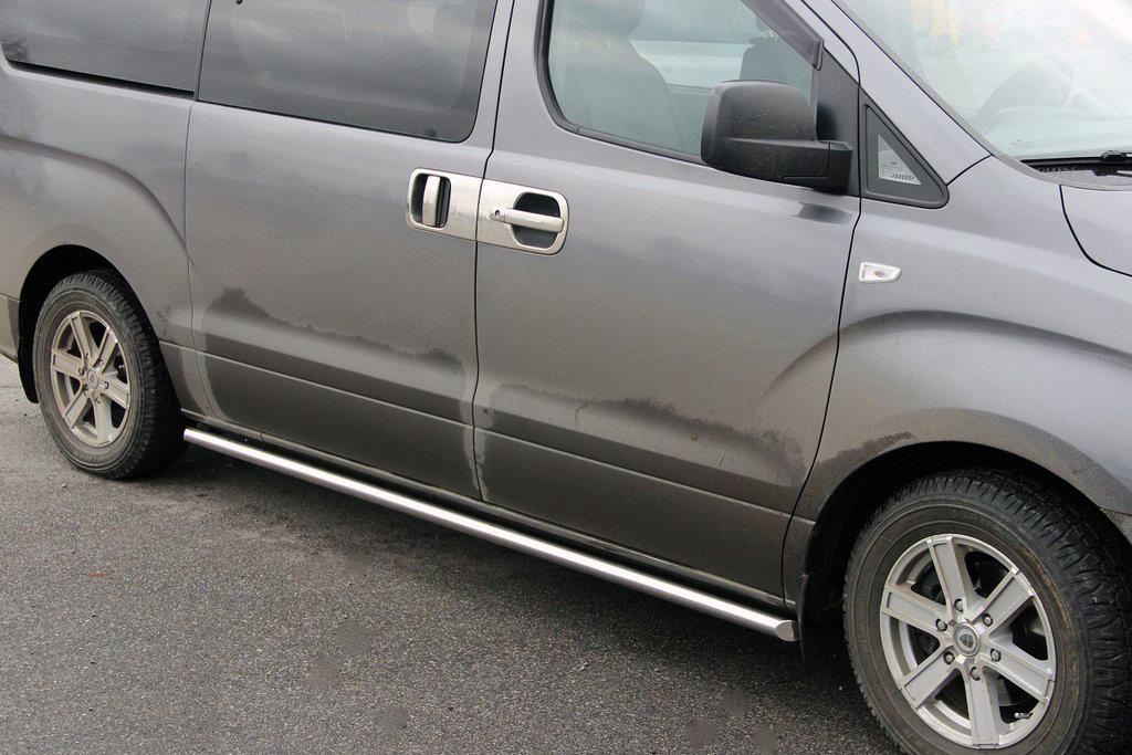 Боковые трубы BB001 2 шт. нерж. 51 мм для Hyundai H300 H1 Starex 2008-2020 гг. CAN Нержавеющая сталь Хром