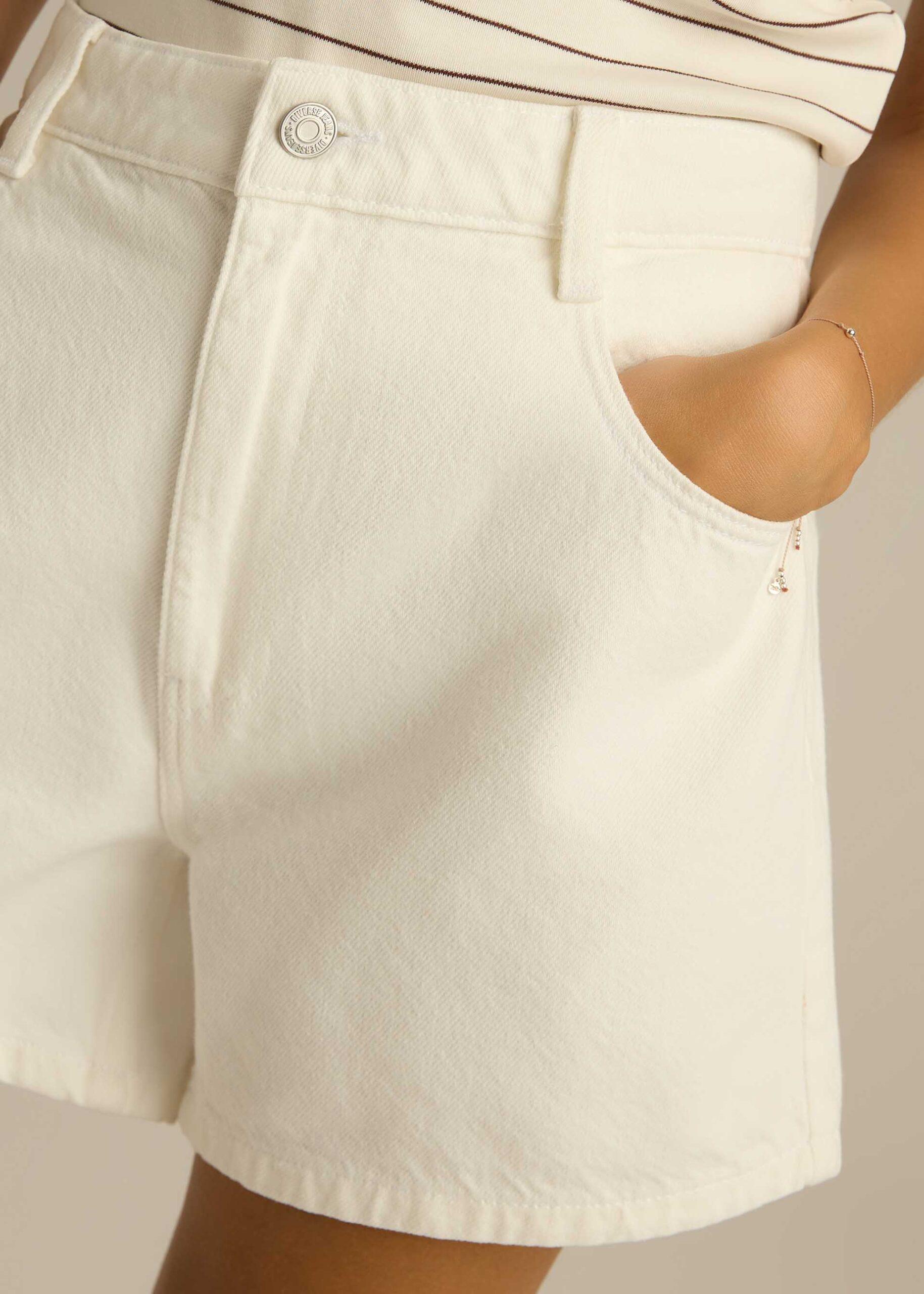 Шорты женские Diverse BRITE джинсовые L Молочный (5905384135780) - фото 3