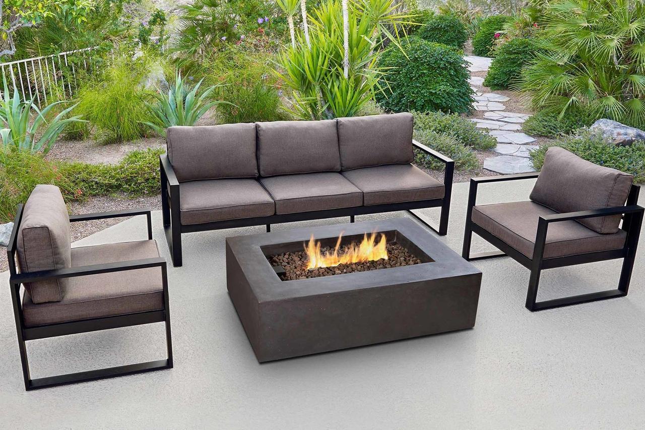 Комплект уличной мягкой мебели в стиле Loft с металлическим каркасом Серый (KS-1184-YR)