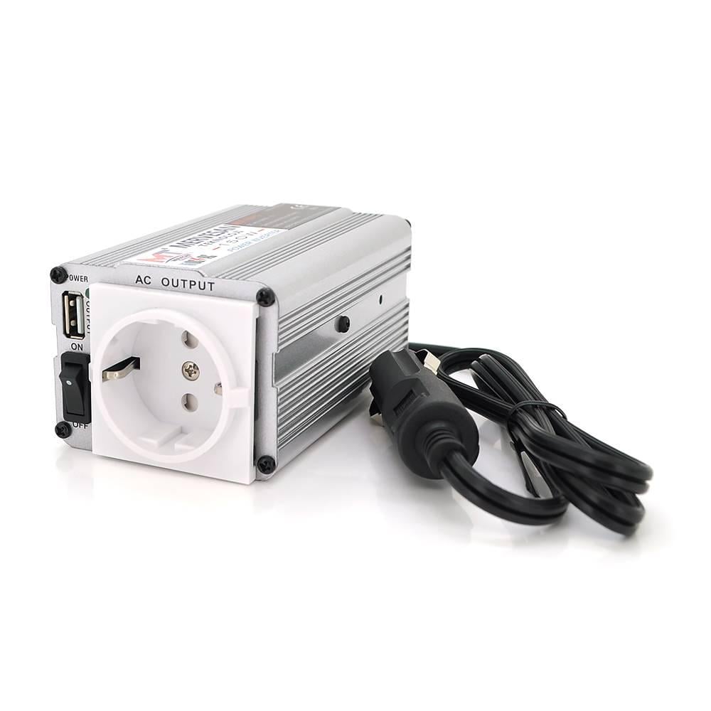 Інвертор напруги MSI-15012 150W 12/220V approximated 1Shuko USB клеми та затискачі (37830)