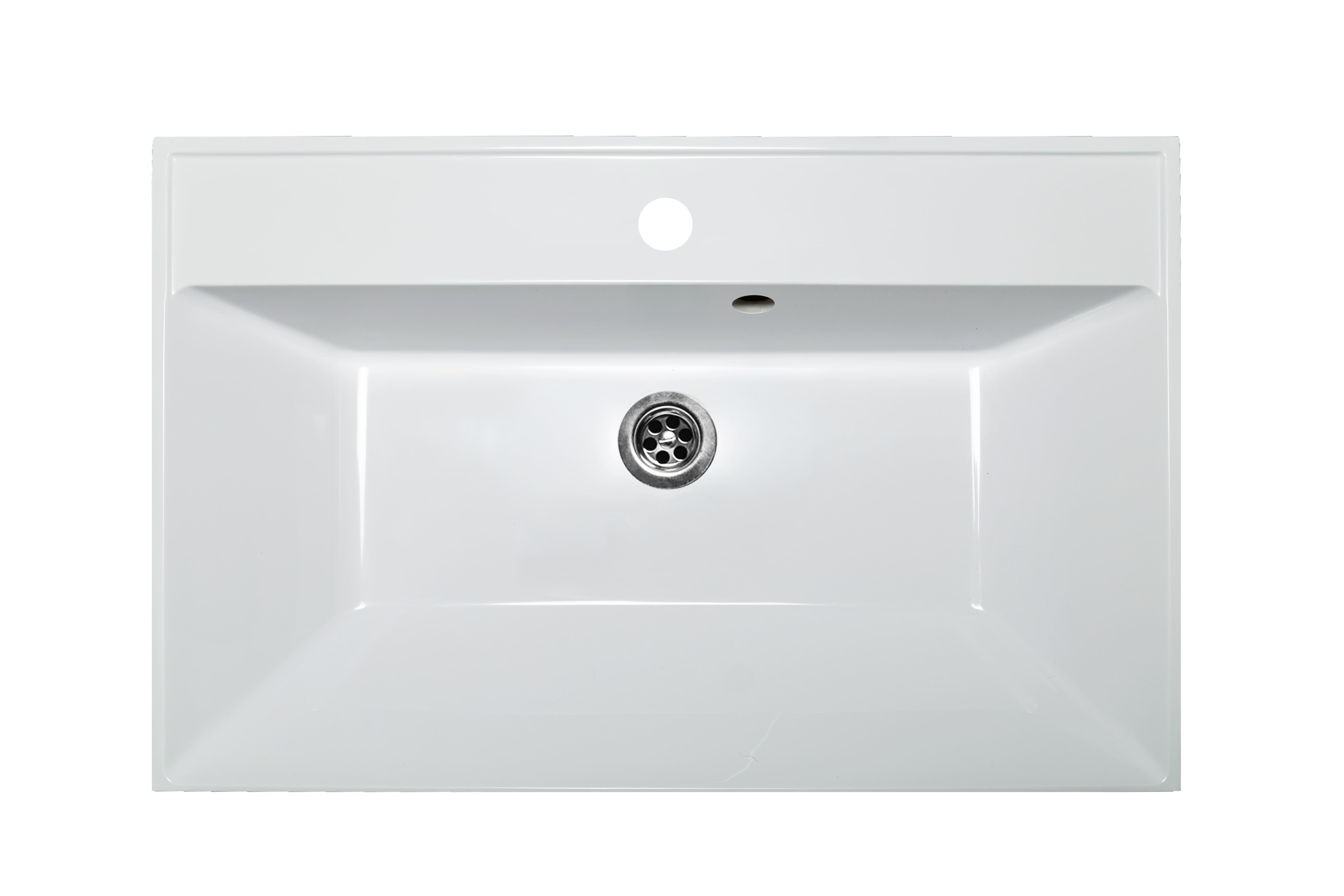 Умивальник на стільницю/тумбу ROMZHA Valencia 70 зі штучного каменю 700х450 мм Білий (RO31441)