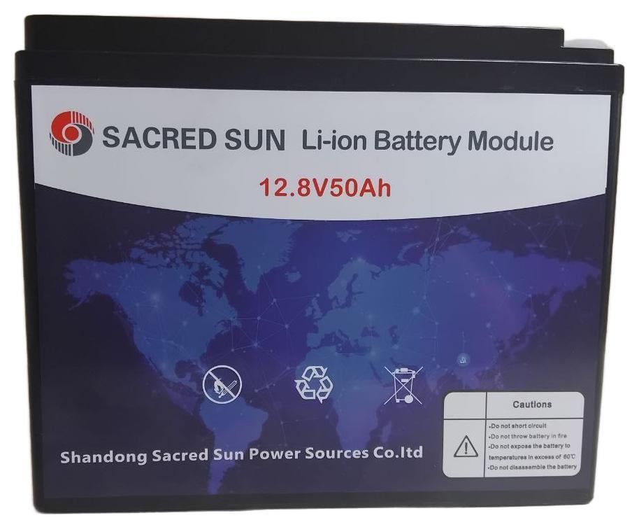 Акумулятор літієвий SACRED SUN SCIFP1250 LiFePO4 12 V 50 Ah Чорний (23792903)