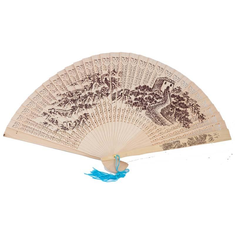 Віяло різьблене Велика Китайська стіна (4001)