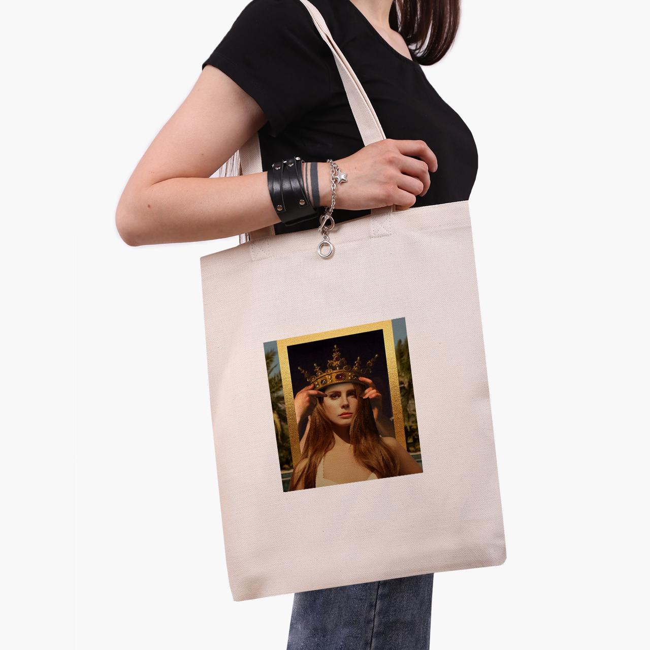 Еко сумка шоппер Renaissance Lana Del Rey 41x35 см Бежевий (9227-1590-WT)