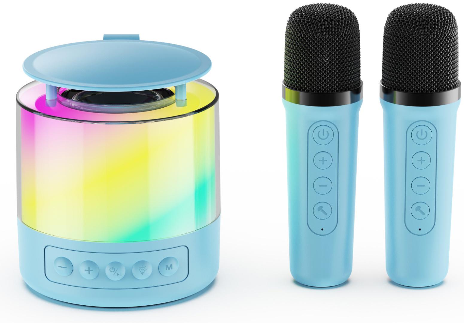 Колонка караоке детская Bluetooth с двумя микрофонами и Led подсветкой (K19) Колонка караоке детская Bluetooth с двумя микрофонами и Led подсветкой (K19)