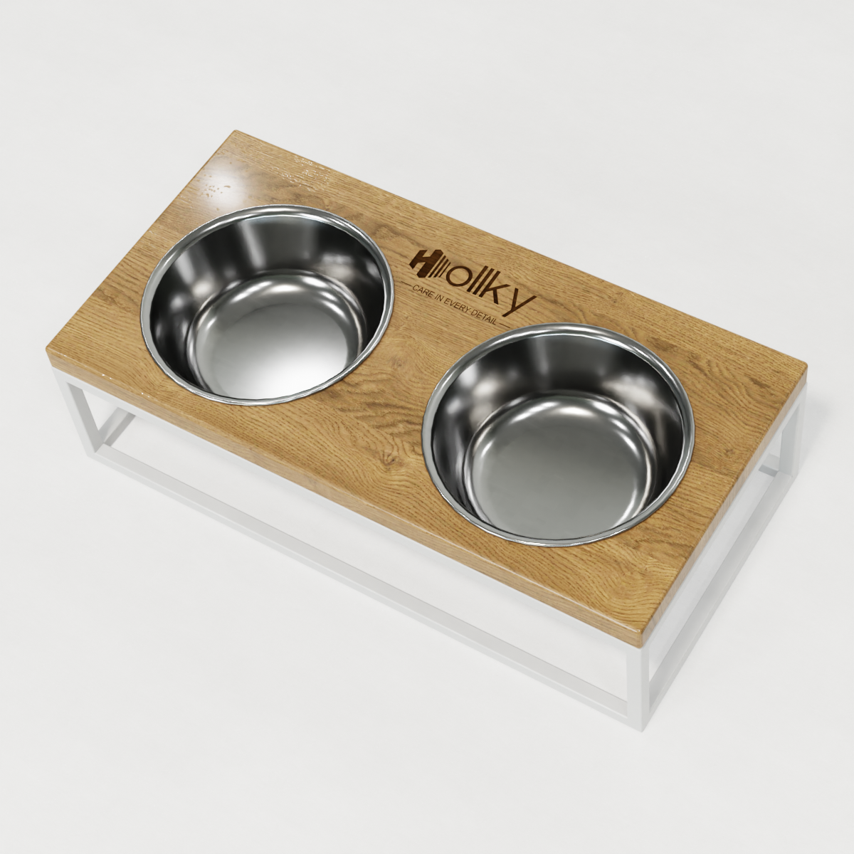 Миски на подставке для средних собак и больших котов Hollky Base M 2х0,95 л (BM-422110-WHNT) - фото 7 Миски на подставке для средних собак и больших котов Hollky Base M 2х0,95 л (BM-422110-WHNT) - фото 7