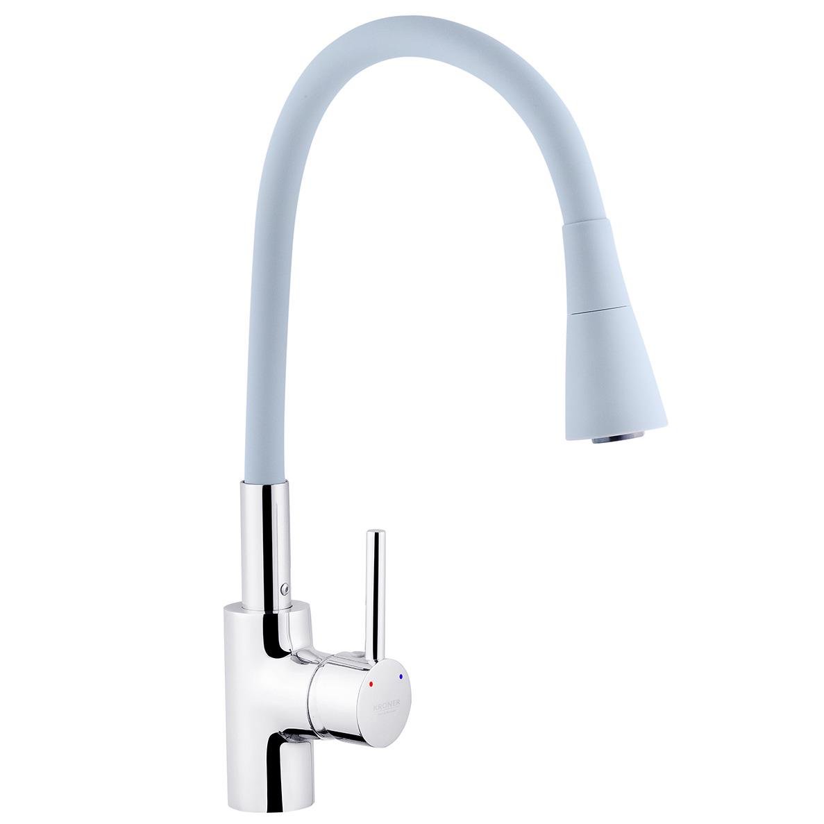 Смеситель для кухни KRONER KRP Küche C031GRA CV024336 с гибким изливом Серый (136342)