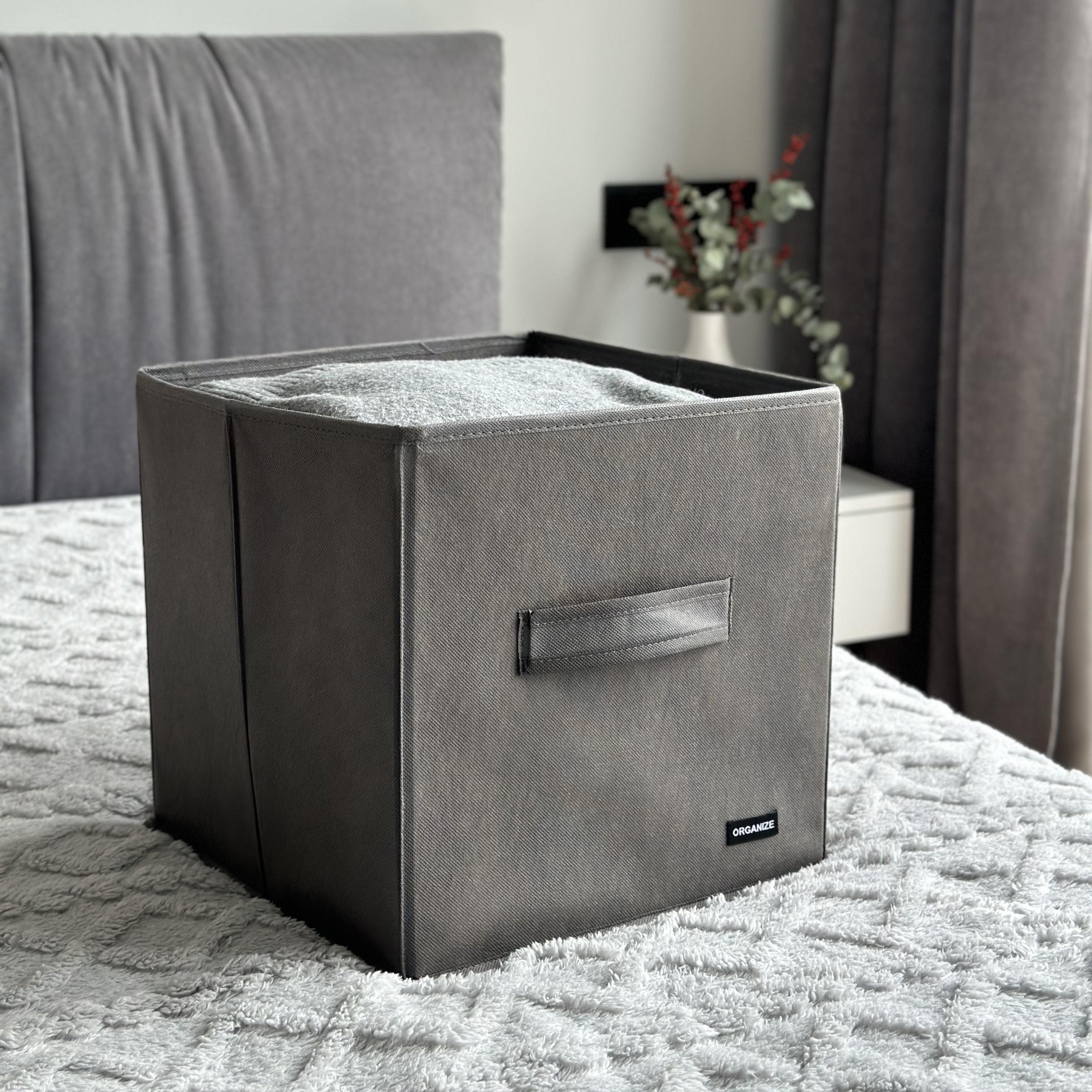 Кофр текстильний 30х30х30 см Сірий (Hy-30-gr) (Hy-30-gr) - фото 1 Кофр текстильний 30х30х30 см Сірий (Hy-30-gr) (Hy-30-gr) - фото 1