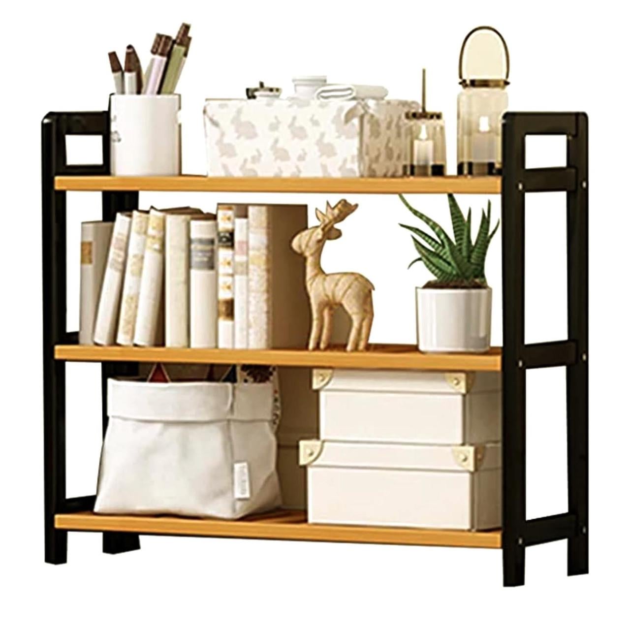 Полка книжная настольная из дерева Лайнинг Венге/Карри (КПА-02901203)