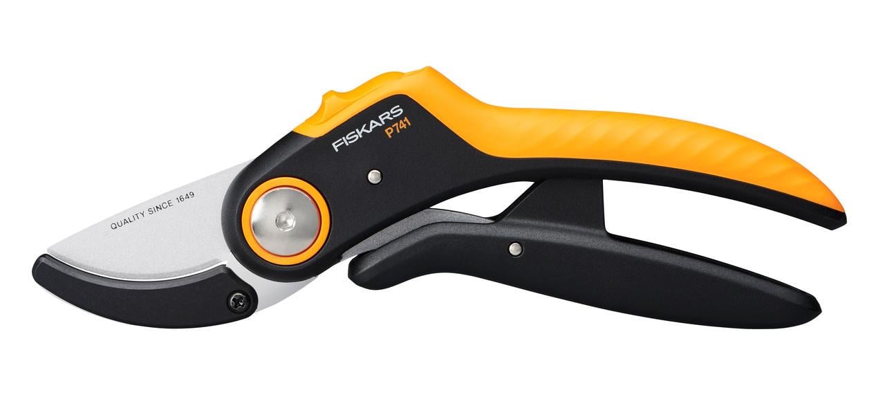 Секатор контактный Fiskars Plus P741 металлический 220 мм Черный с оранжевым (1938690391)