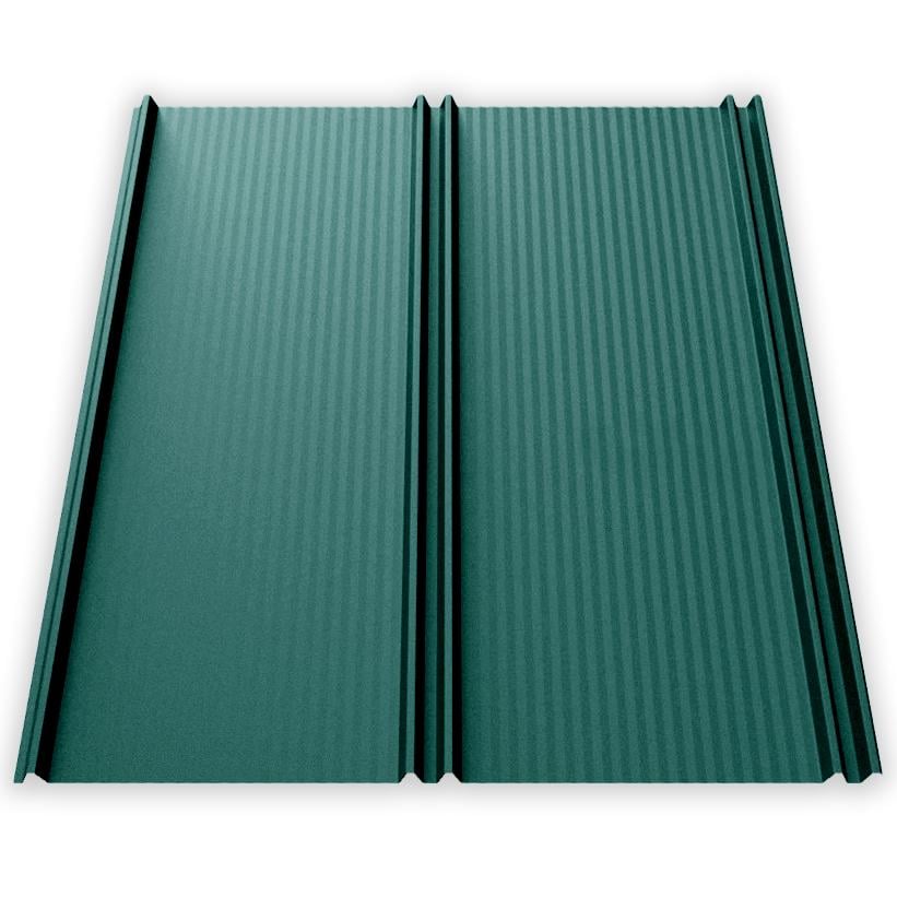 Фальц-настил AKM Zn 100 г/м2 0,43 мм 1120х2000 мм Ral 6005 Зеленый матовый (30302780)