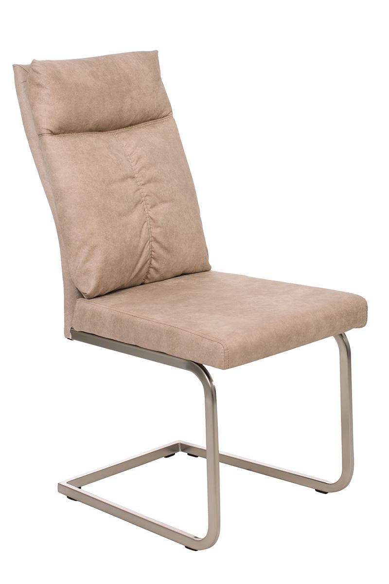 Стул обеденный Ветро Мебель S-115 1010х465х690 металл Серебристый/кожзам Бежевый