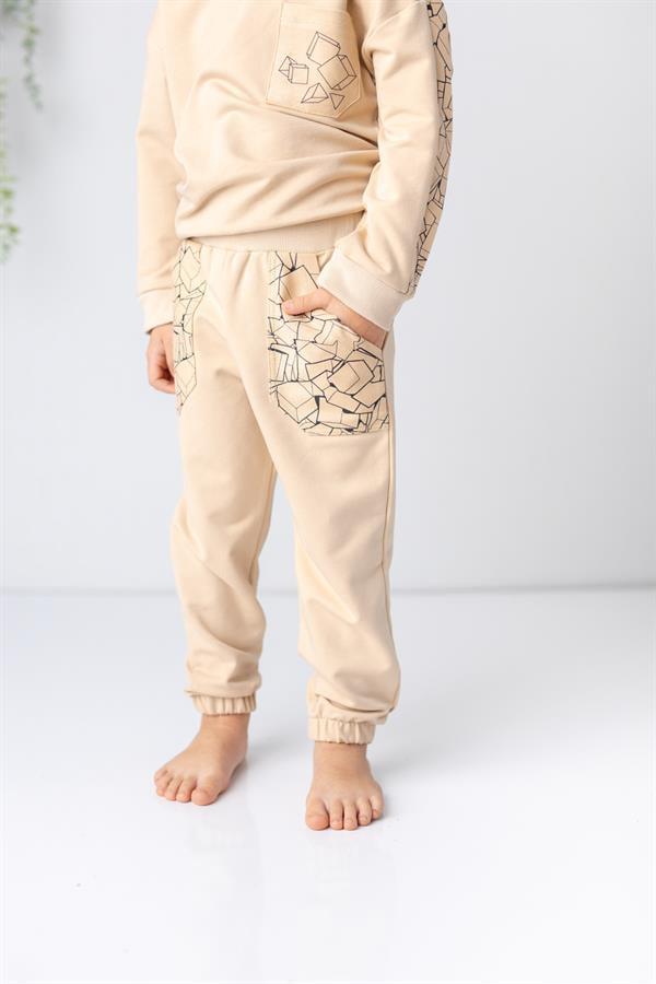 Спортивные штаны для мальчика с карманами Zeyland 5-6 лет 116 см Бежевый (8683169110203)