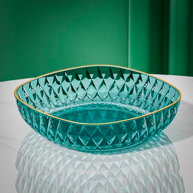 Тарелка глубокая Crystal Glassware пластиковая Голубой (25654077)