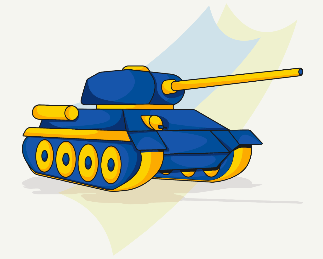 Картина по номерам Brushme Украинский танк 40x50 см (BS53154)