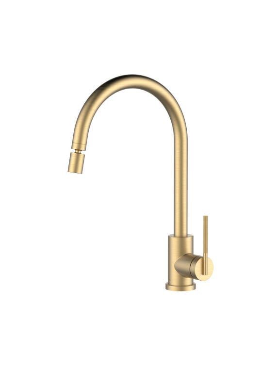 Змішувач на кухню Nett EG-22 комбінований з нержавіючої сталі Золотий (31154231)