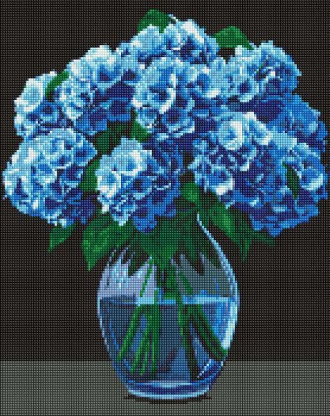 Алмазная мозаика Идейка Букет гортензий с голограммными стразами AB 40x50 см (Id-AMO8001)