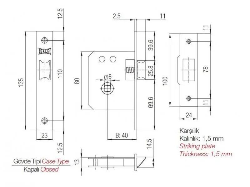 Задвижка 251 бексет латунь 40 мм (1-30161) - фото 2 Задвижка 251 бексет латунь 40 мм (1-30161) - фото 2