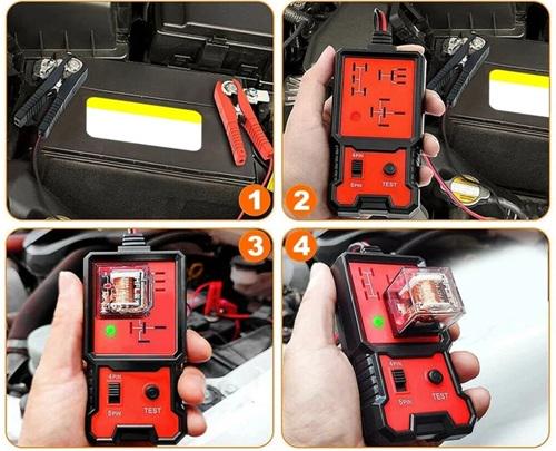 Тестер автомобільних реле електронний 11-15V 4pin 5pin з клемами живлення (928064) - фото 4