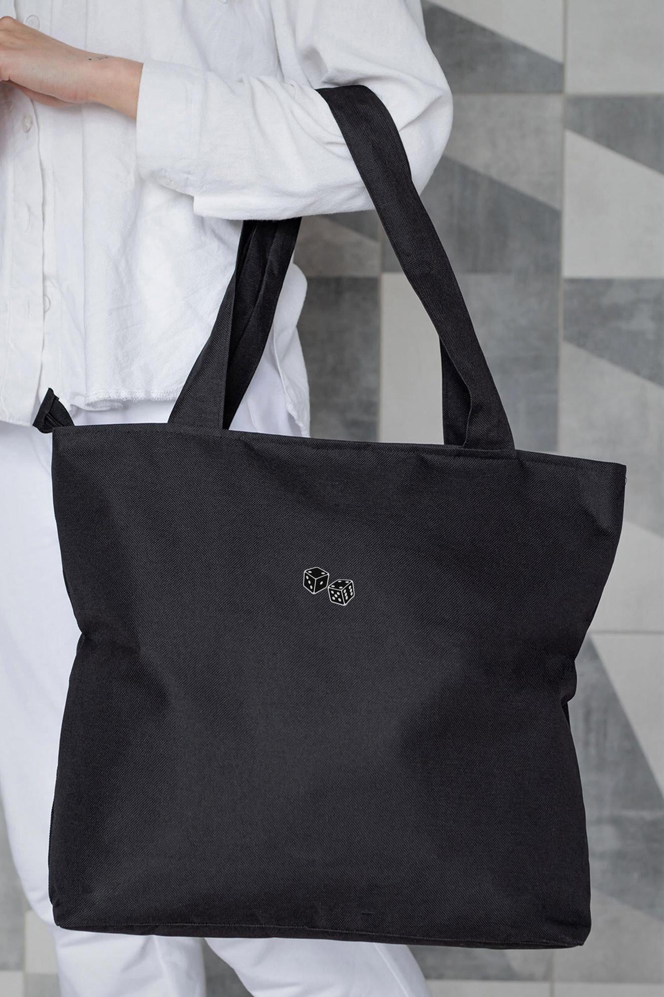 Шопер жіночий тканинний еко з принтом Cube Black (8055443)