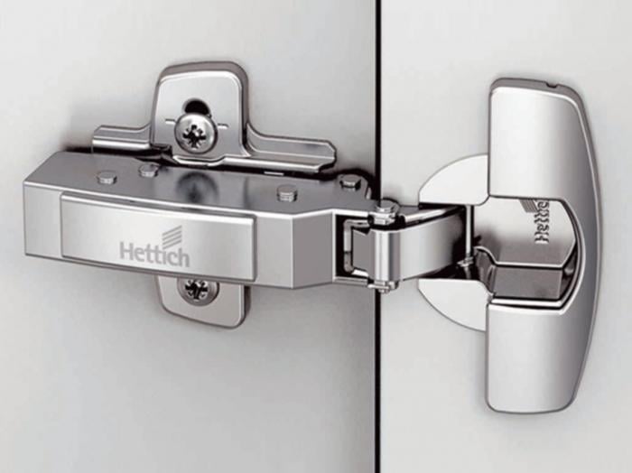 Петля накладная с доводчиком Hettich для двери толщиной до 32 мм Clip-on Sensys ⌀ 35 мм Никель (24957185)