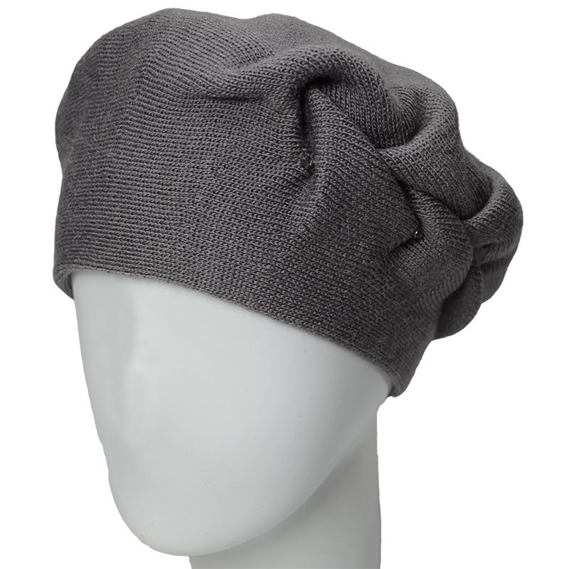 Берет женский Lirus Жаклин двойной на стойке Дым (159460)