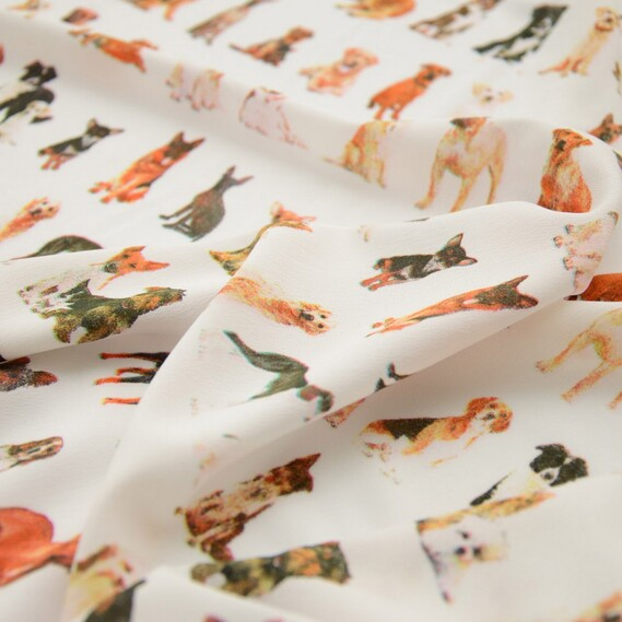 Ткань плательная IDEIA Супер Софт V-118 фауна/собака 1,5 м Белый (2200004026213)