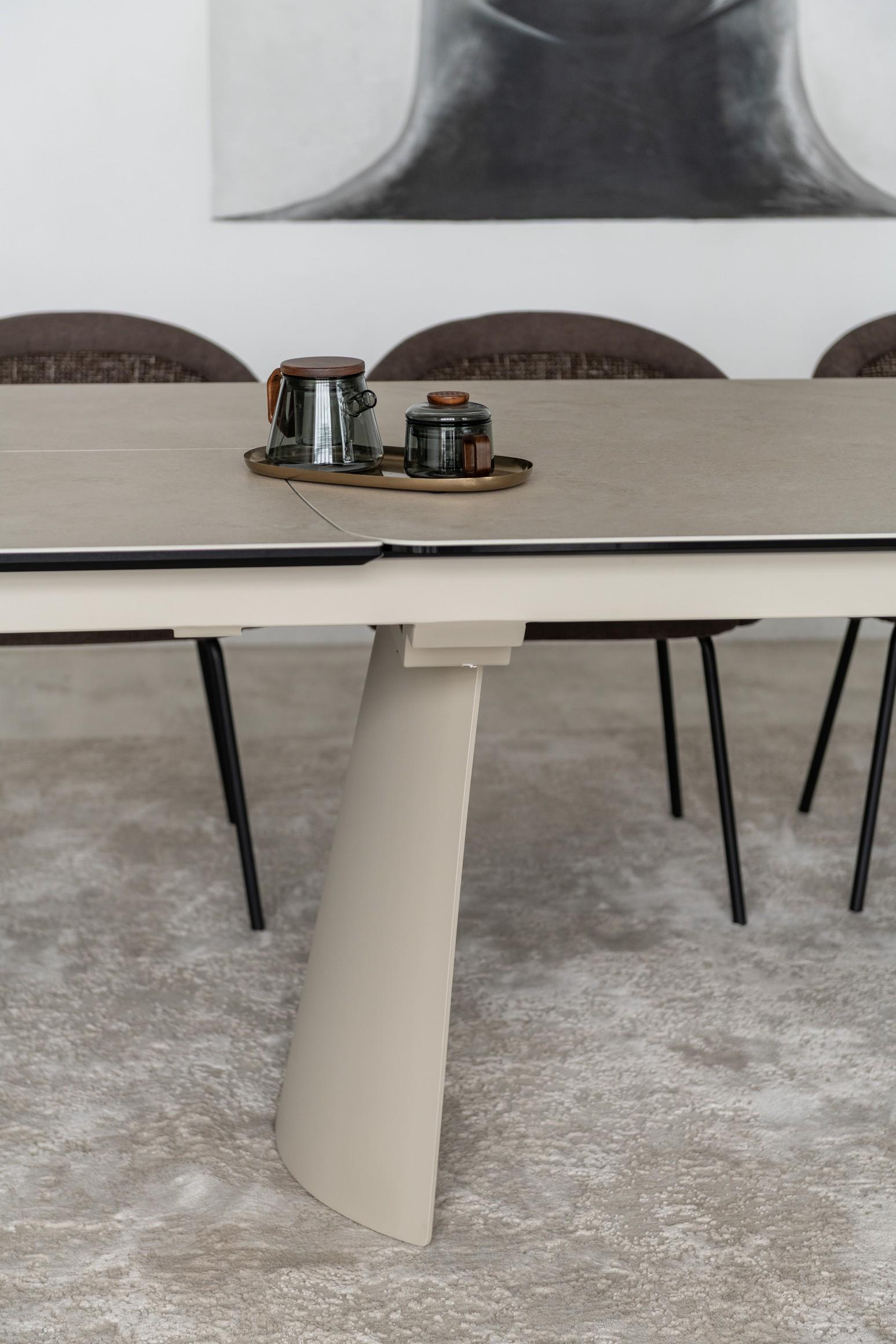 Обідній стіл розсувний Vetro Mebel Вольтерра 2000/2800х1000x760 мм Делікато бежевий/Бежевий (TML-1305) - фото 9 Обідній стіл розсувний Vetro Mebel Вольтерра 2000/2800х1000x760 мм Делікато бежевий/Бежевий (TML-1305) - фото 9