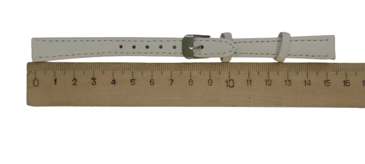 Ремешок для часов Toscana кожаный гладкий 12х155 мм Белый (3650) - фото 3 Ремешок для часов Toscana кожаный гладкий 12х155 мм Белый (3650) - фото 3