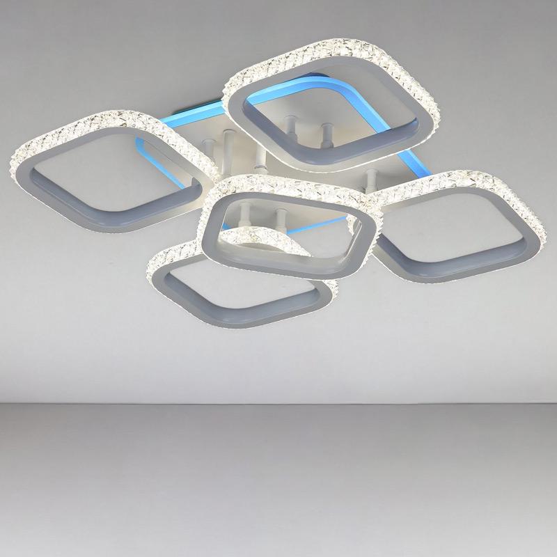 Люстра потолочная LED с RGB подсветкой Light House NM-16455/41S RGB 165W Белый (16016)