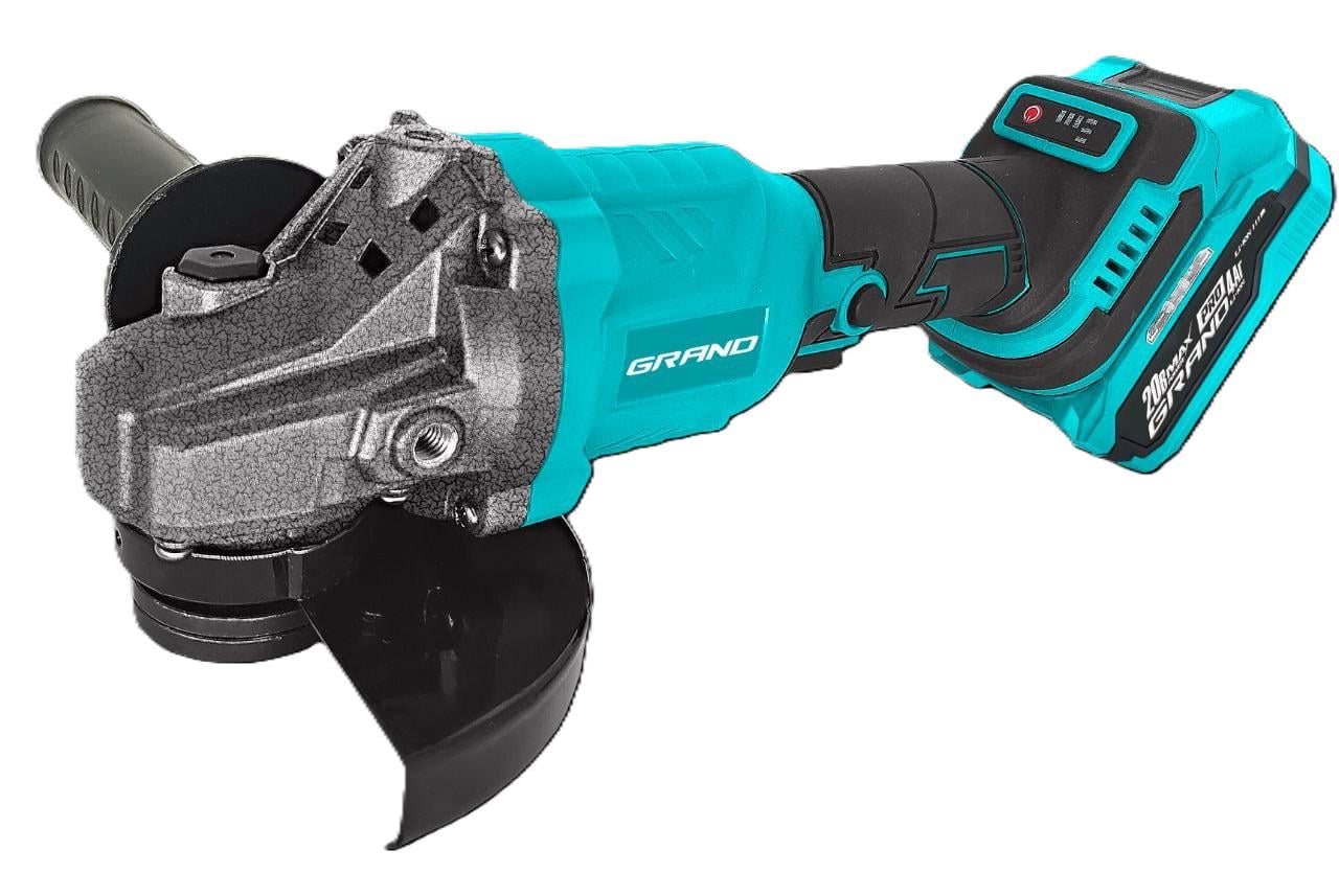 Болгарка аккумуляторная Grand МШУ-125-20BL-1 Quick fix/Kickback control Болгарка аккумуляторная Grand МШУ-125-20BL-1 Quick fix/Kickback control