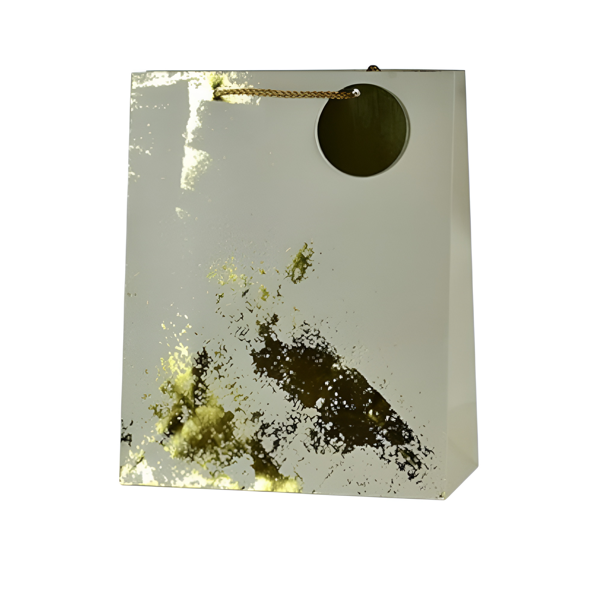 Подарочный пакет Stenson Art 31х42х12 см Серый с золотым (R91098-L)