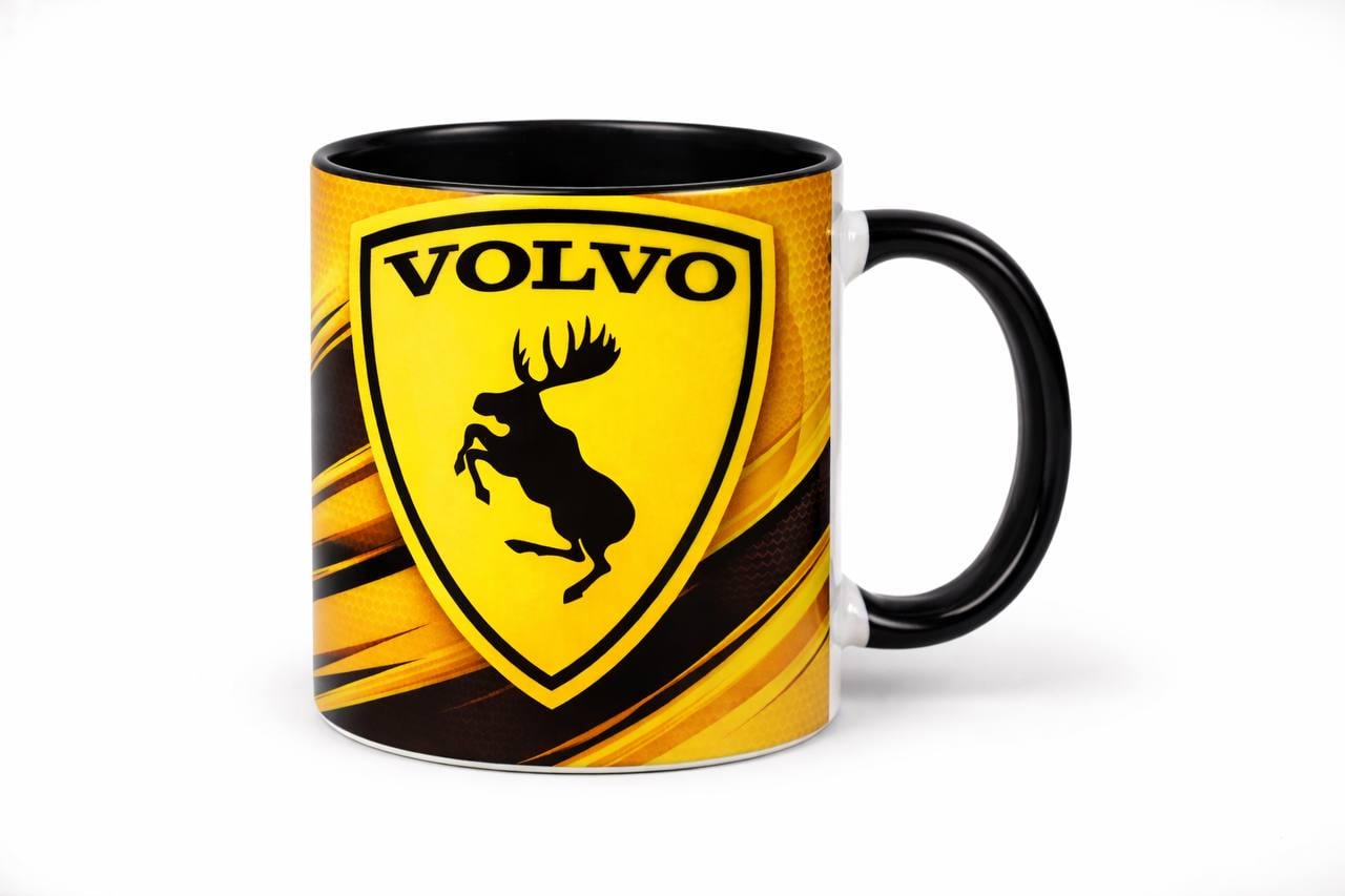 Кружка Volvo 330 мл Чорний/Жовтий