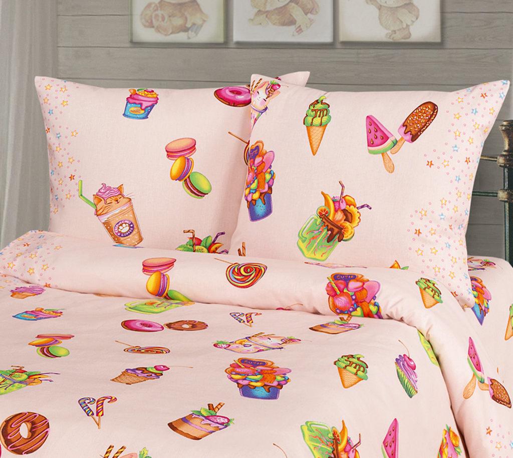 Комплект постельного белья детский со сладостями (1366727103)