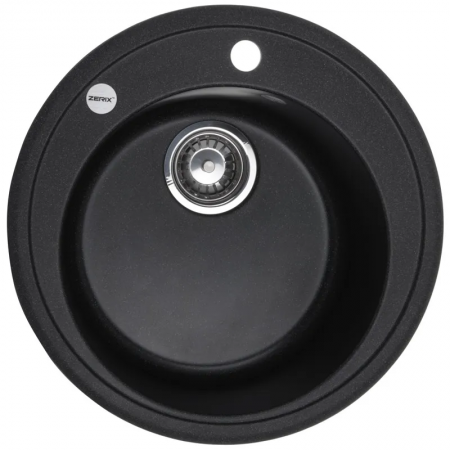 Мийка кухонна ZERIX ZS-510R-13 510х510х200 мм Графітовий (ZX4537)