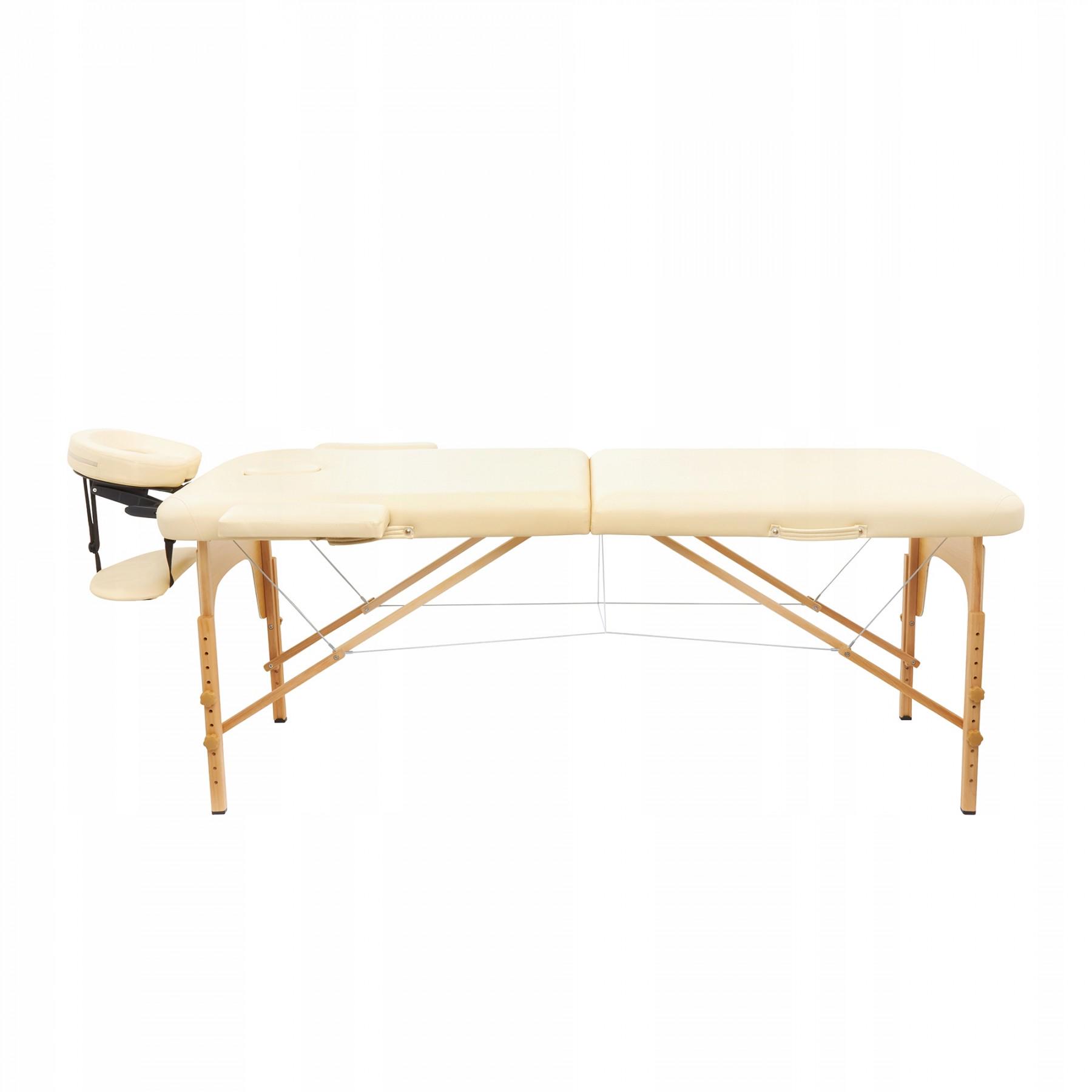 Массажный стол складной 4fizjo Massage Table Wood W70 Beige (39448) - фото 2