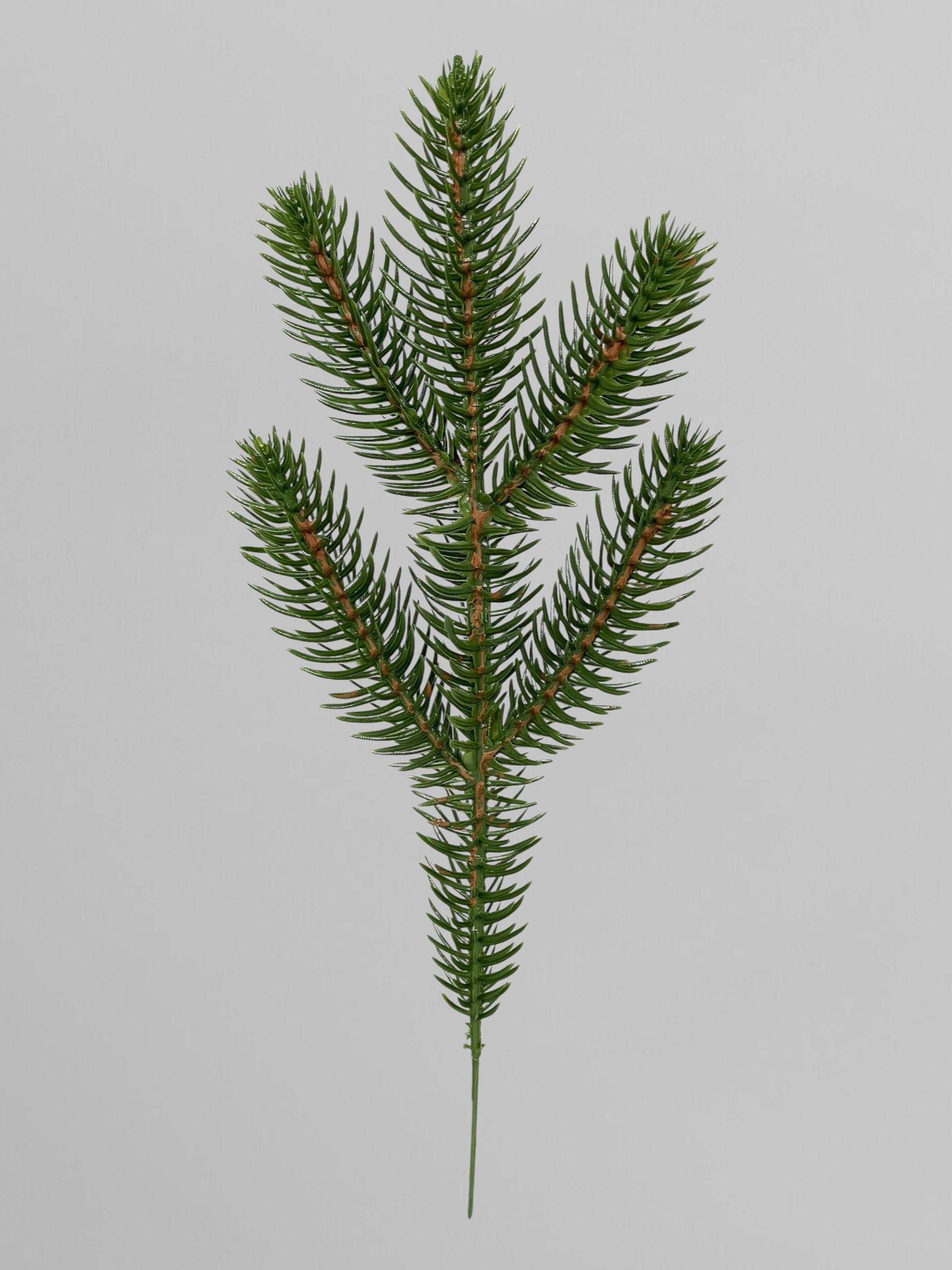 Искусственная ветка елки литая для декора 30 см Зеленый (Н03015)