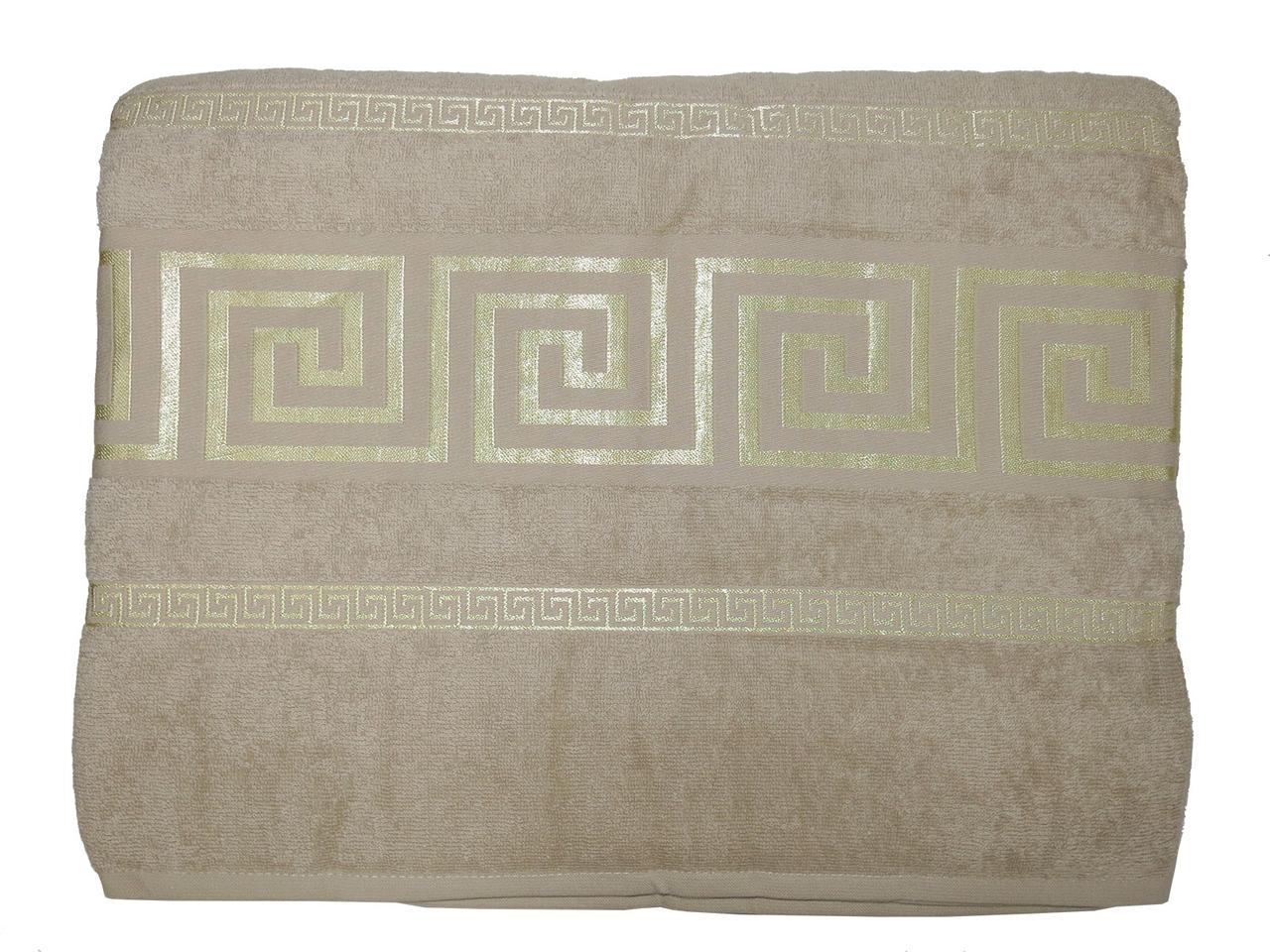 Простирадло махрове Parisa J-038 Caesar 200х220 см Бежевий (28092367)