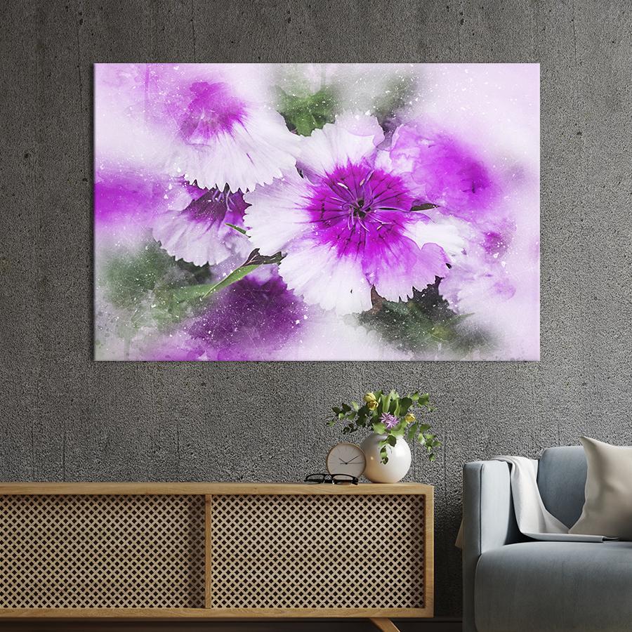 Картина на холсте Красивая гвоздика 51x34 см (858-1)