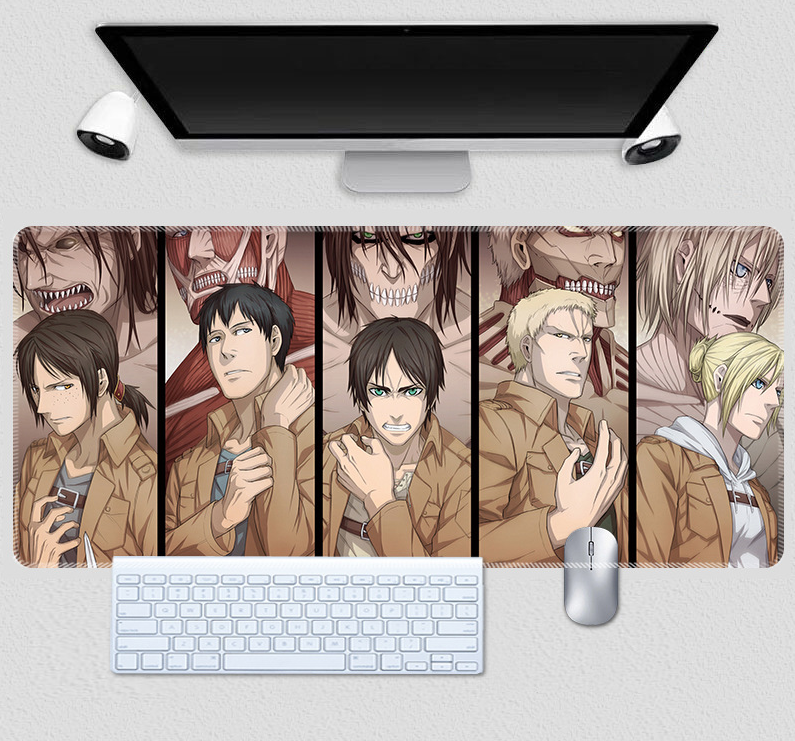Коврик для мышки с Аниме принтом Attack on Titan 800х300х3 мм (0647)