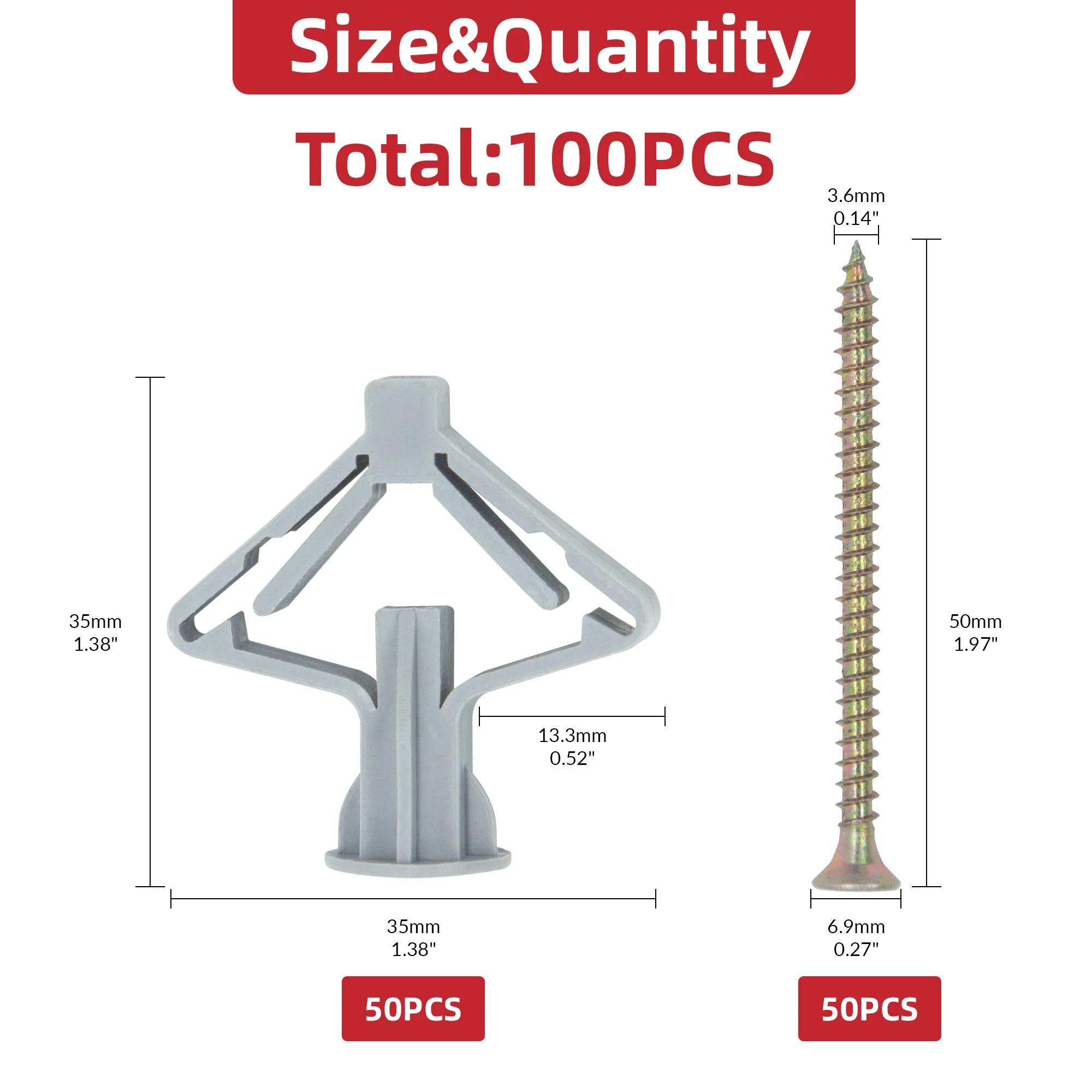 Анкеры для гипсокартона 2х50 шт. 100 эл. (852876) - фото 4