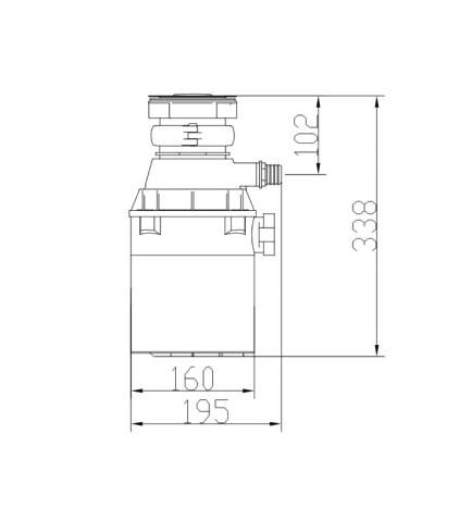 Подрібнювач харчових відходів Mixxus GD-03-0,75 індукційний двигун 560 Вт (MX1570) - фото 3