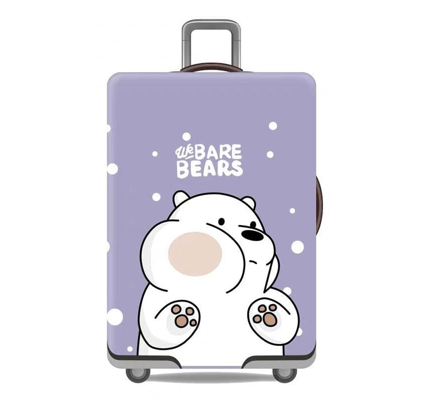 Чехол для чемодана Turister Bare Bears размер M Лавандовий