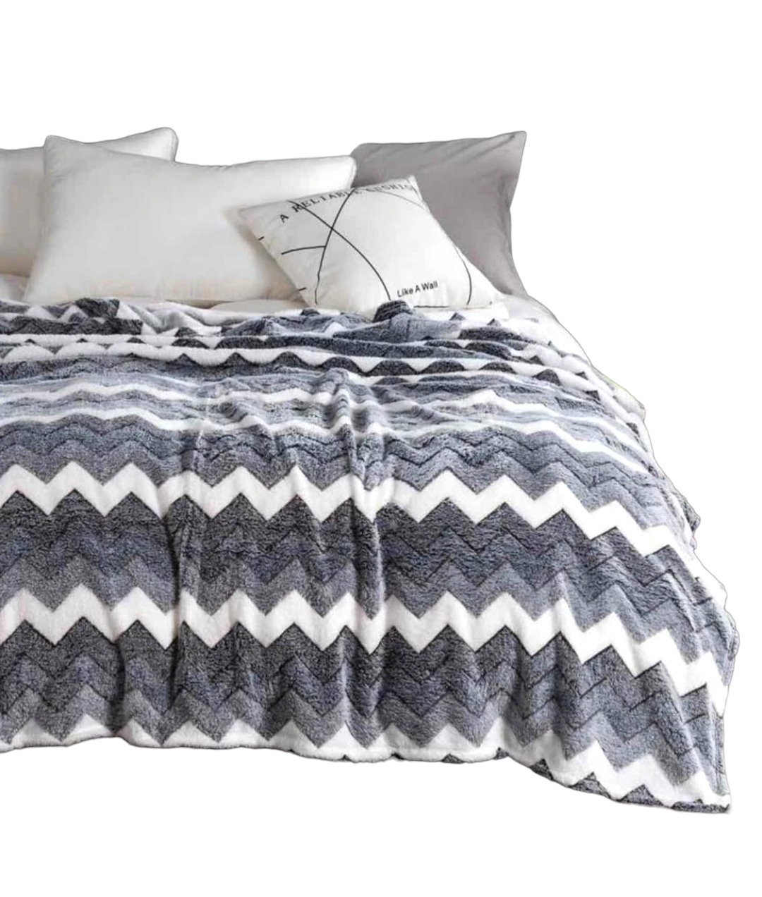 Плед плюш двуспальный 180x200 см Серый (П4К-Am-zukerka-001-2) Плед плюш двуспальный 180x200 см Серый (П4К-Am-zukerka-001-2)