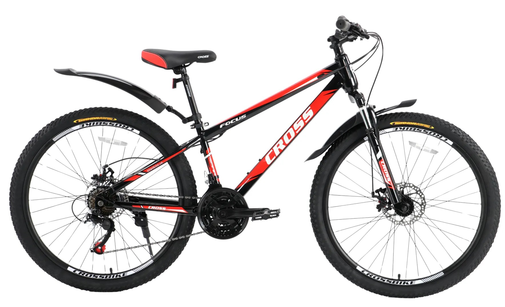 Велосипед Cross Focus 2024 26" 13" Red/Black