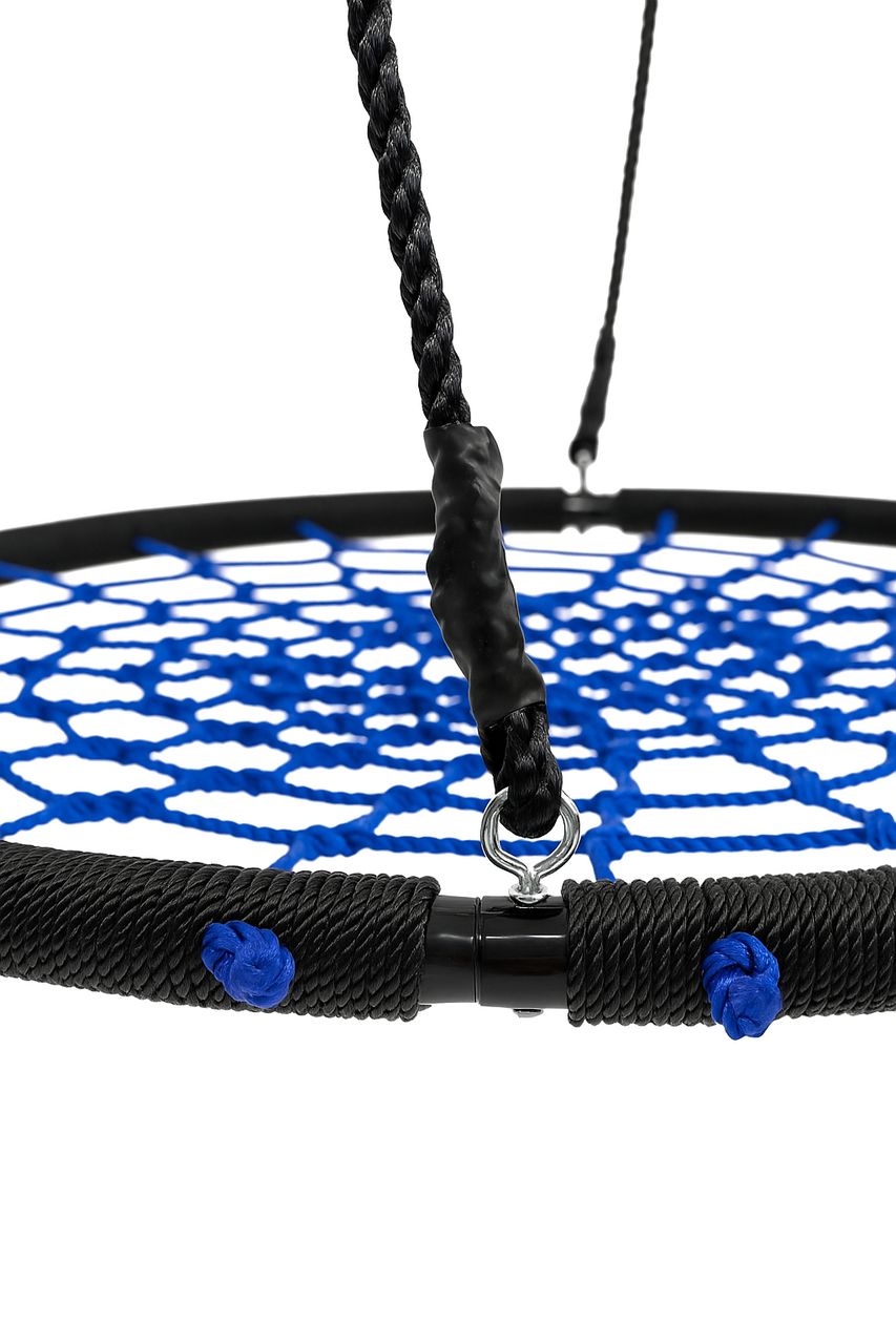 Качеля-гнездо WCG NEST для сада/террасы/игровой площадки 120 см Синий (W-416B1) - фото 7