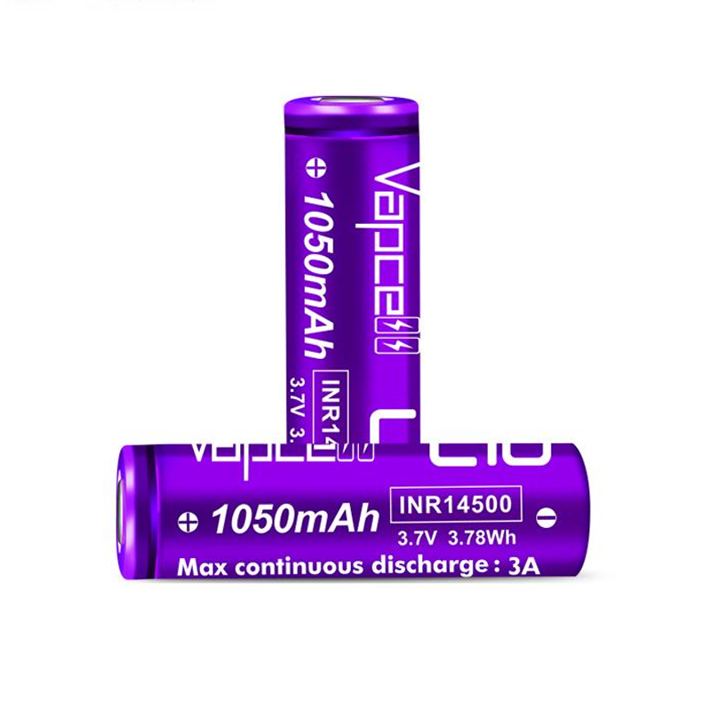 Акумулятор VapCell 14500/AA Li-Ion INR14500 L10 1050 mAh 3A 4,2/3,6/2,5V Purple (25993921) - фото 3