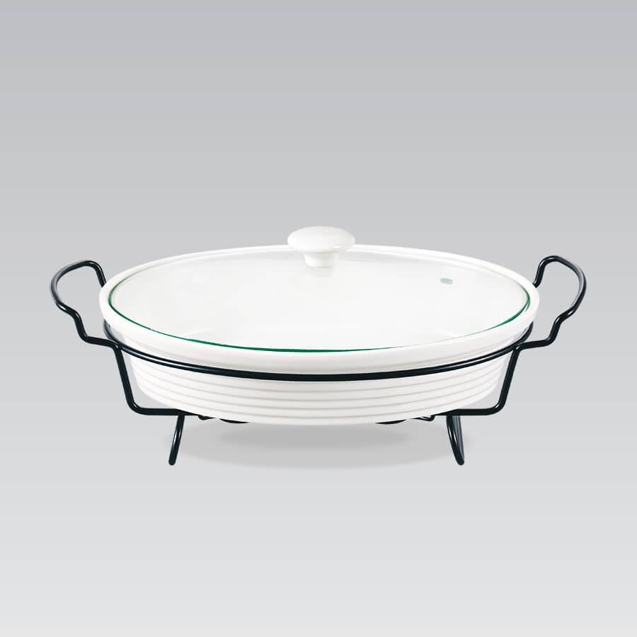 Мармит керамический Maestro MR-11260-74 овальный 1,6 л на 2 свечи Белый (2654572477) Мармит керамический Maestro MR-11260-74 овальный 1,6 л на 2 свечи Белый (2654572477)