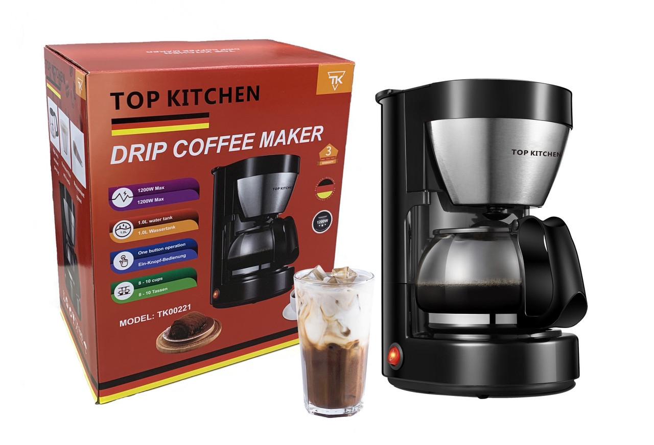 Кофеварка капельная Top Kitchen TK-00221 1 л 1200W Кофеварка капельная Top Kitchen TK-00221 1 л 1200W